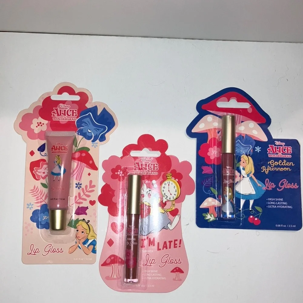 Disney Alice in Wonderland Lip Gloss‎ Trio